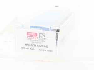 N Scale Micro-Trains MTL 02000696 B&M Boston & Maine 40' Boxcar #1796 Weathered
