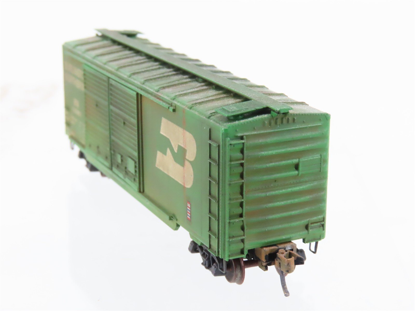 N Micro-Trains MTL 23080 BN Burlington Northern 40' Boxcar #198961 Weathered