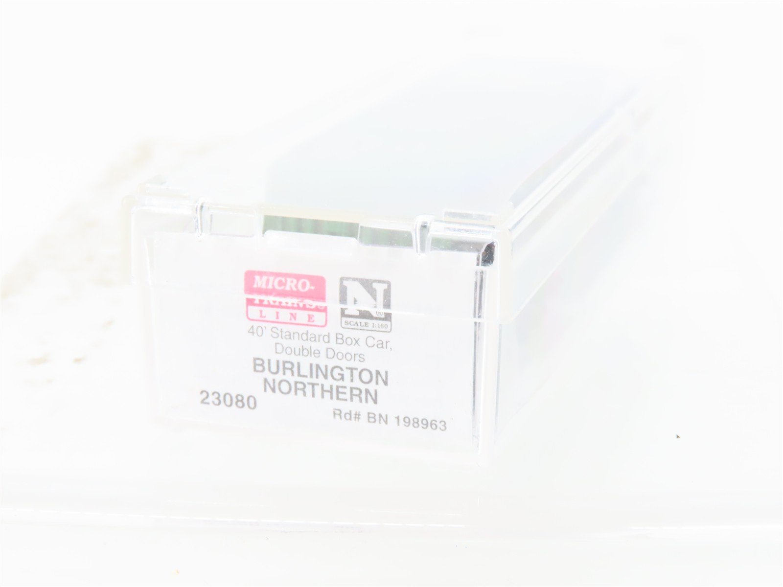 N Micro-Trains MTL 23080 BN Burlington Northern 40' Boxcar #198961 Weathered