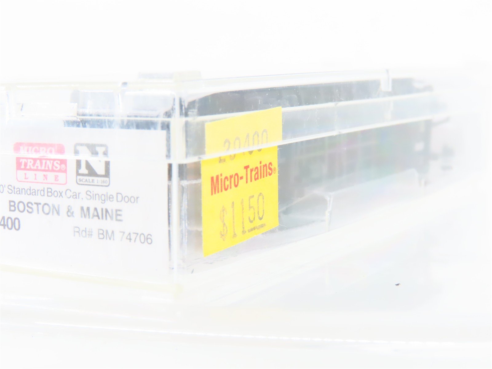N Scale Micro-Trains MTL 20400 B&M Boston & Maine 40' Boxcar #74706 Weathered