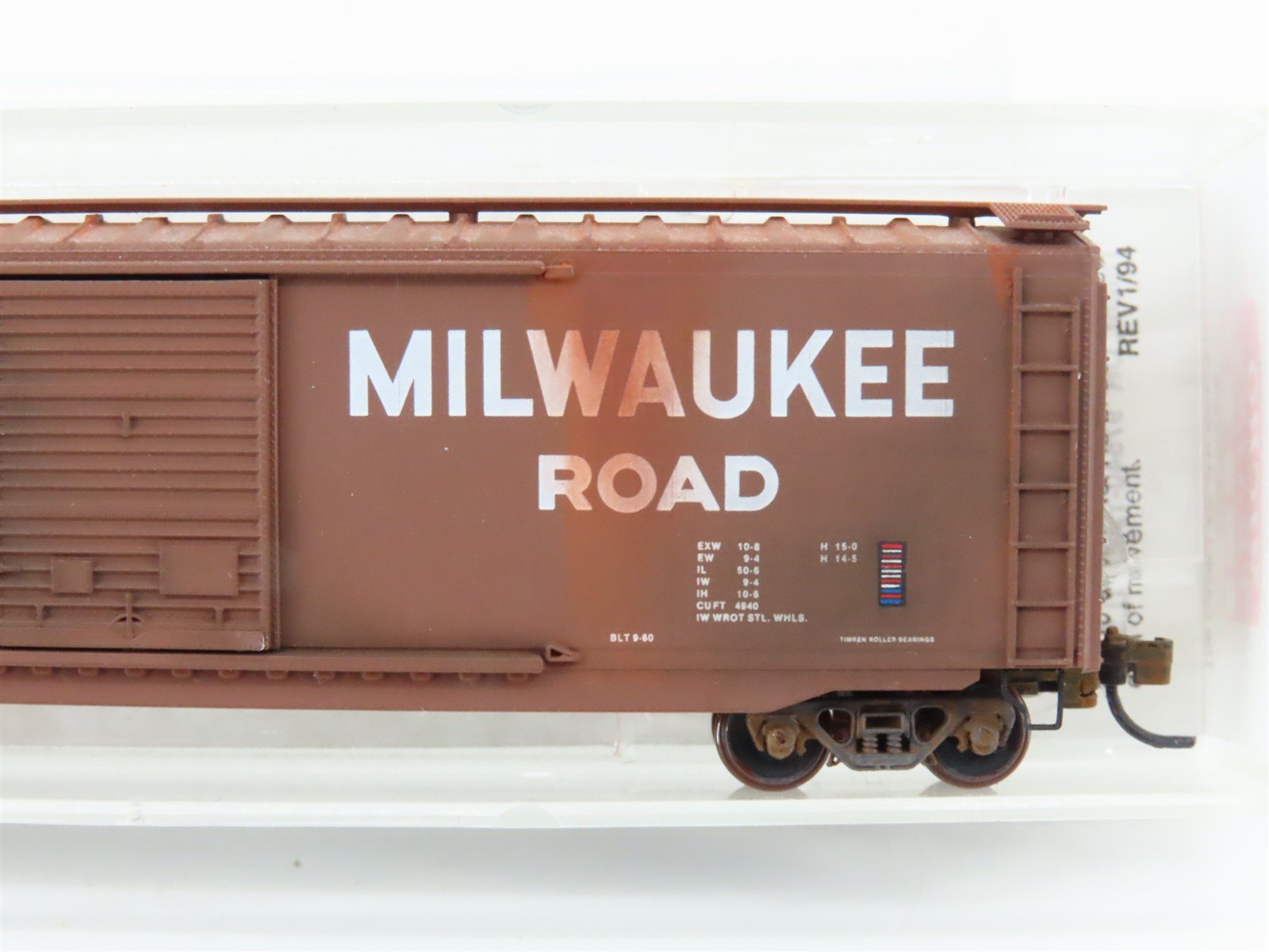 N Scale Micro-Trains MTL 33100 MILW Milwaukee Road 50' Boxcar #12125 Weathered