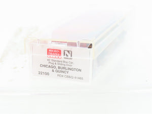 N Scale Micro-Trains MTL 22100 CBQ Burlington 40' Boxcar #41465 Weathered