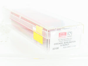 N Scale Micro-Trains MTL 22100 CBQ Burlington 40' Boxcar #41465 Weathered