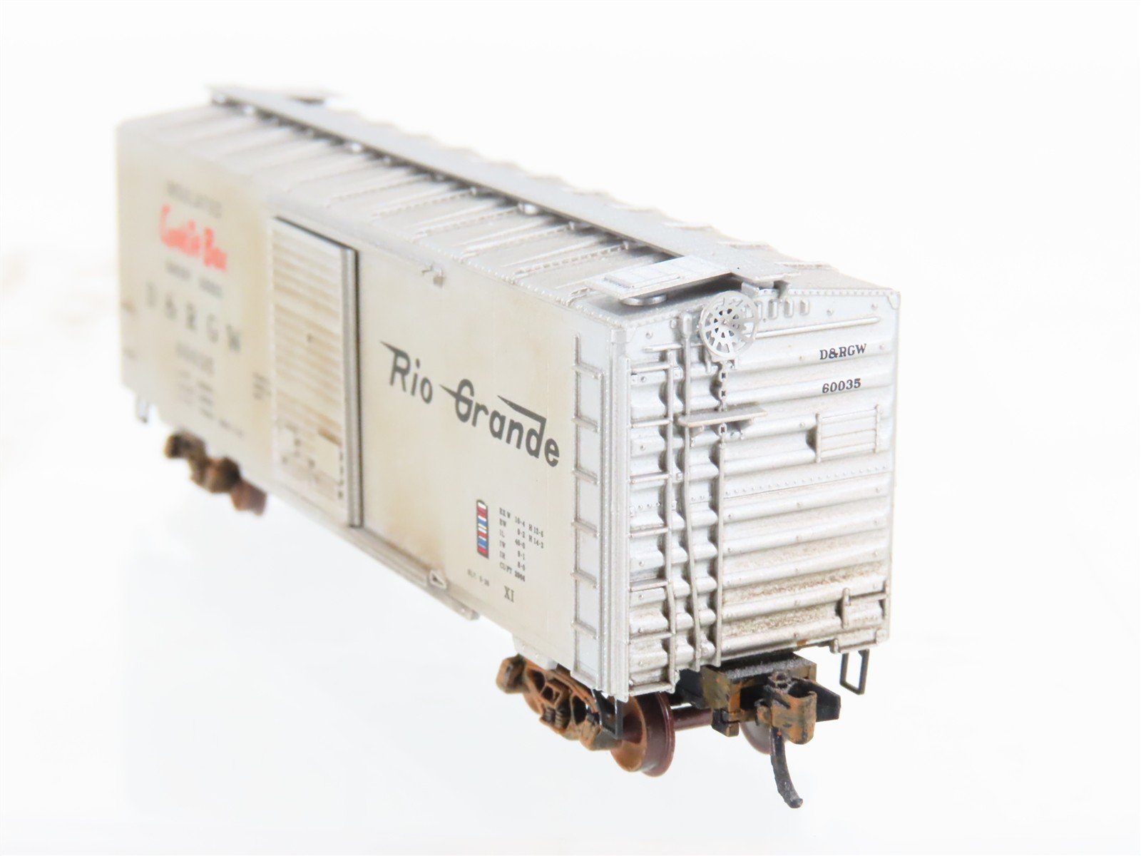N Scale Micro-Trains MTL 20110 DRGW Rio Grande 40' Boxcar #60035 Weathered