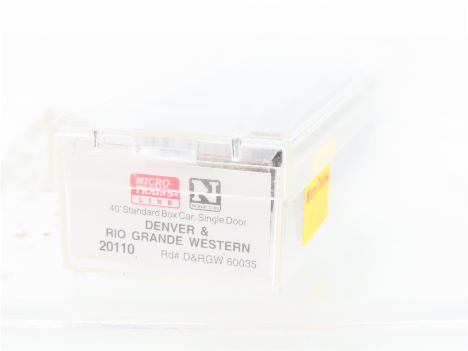 N Scale Micro-Trains MTL 20110 DRGW Rio Grande 40' Boxcar #60035 Weathered