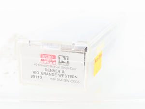 N Scale Micro-Trains MTL 20110 DRGW Rio Grande 40' Boxcar #60035 Weathered