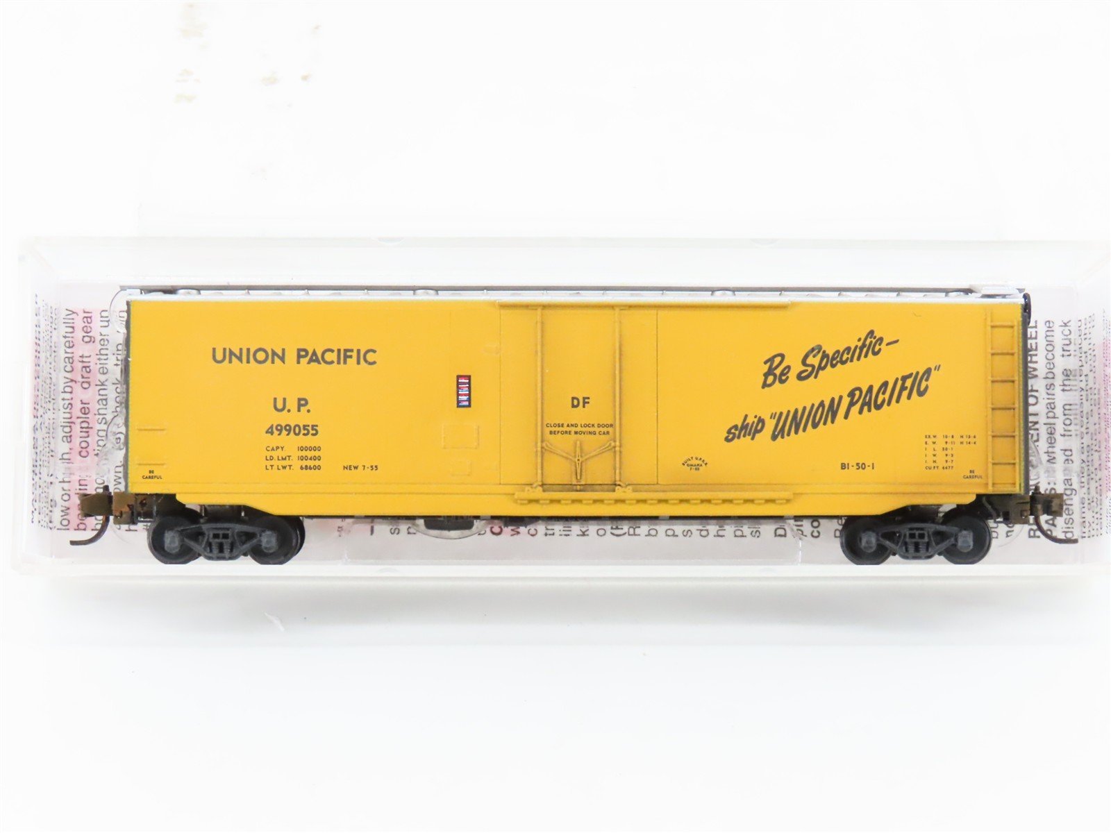 N Scale Micro-Trains MTL 03200390 UP Union Pacific 50' Boxcar #499055 Weathered