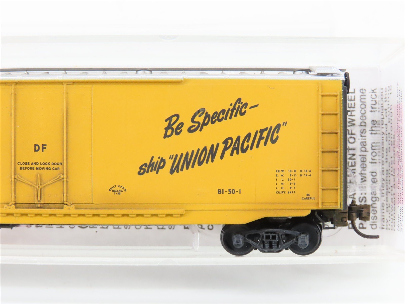 N Scale Micro-Trains MTL 03200390 UP Union Pacific 50' Boxcar #499055 Weathered
