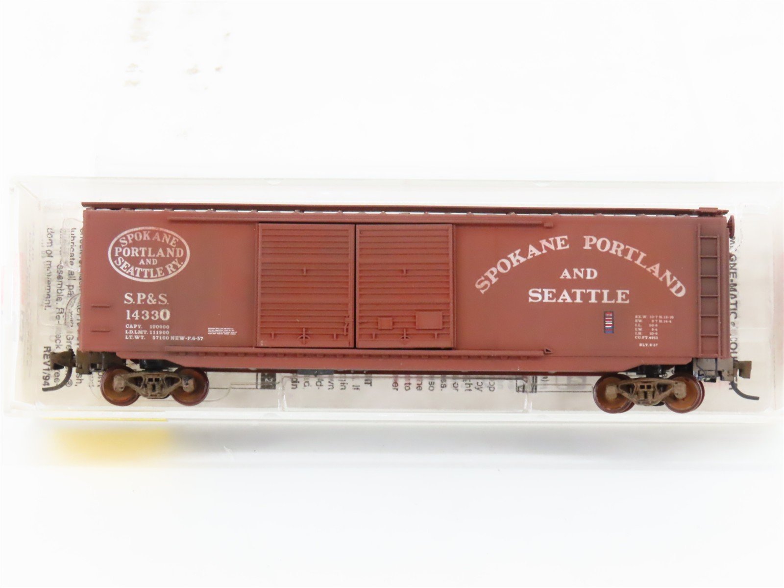 N Scale Micro-Trains MTL 34210 SPS Railway 50' Boxcar #14330 Weathered