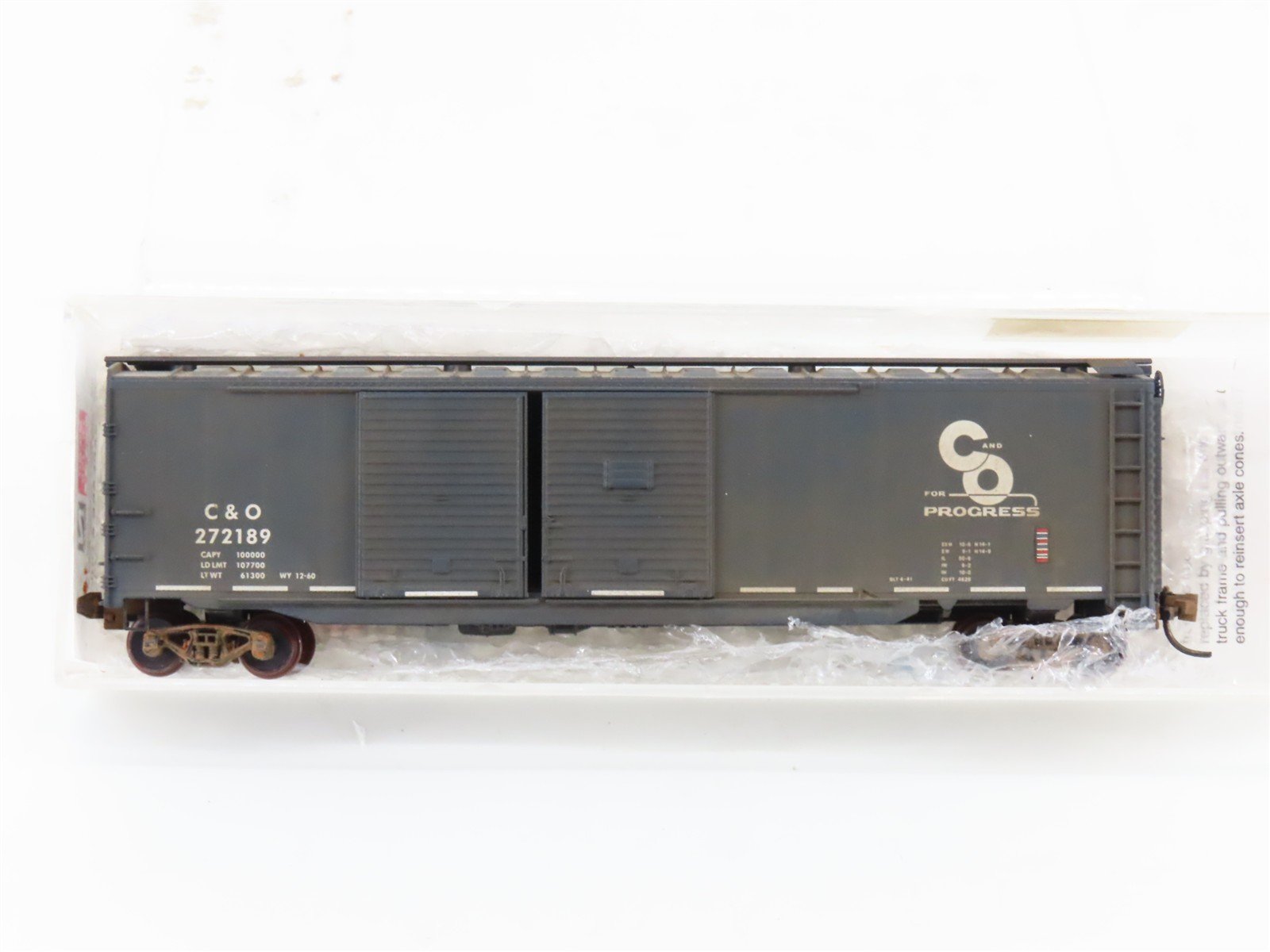 N Scale Micro-Trains MTL 78070 C&O Railway 50' Boxcar #272189 Weathered
