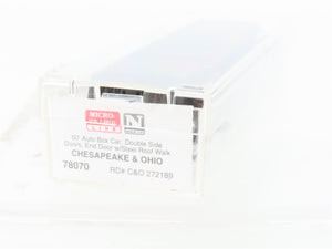 N Scale Micro-Trains MTL 78070 C&O Railway 50' Boxcar #272189 Weathered