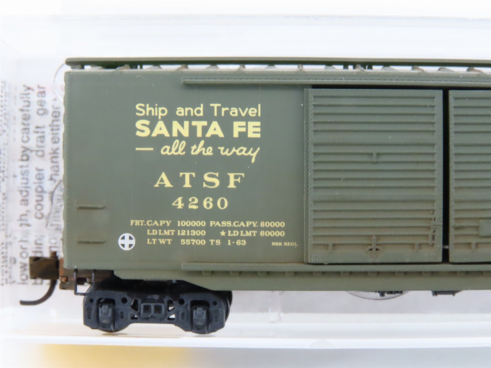 N Scale Micro-Trains MTL 34240 ATSF Santa Fe 50' Boxcar #4260 Weathered