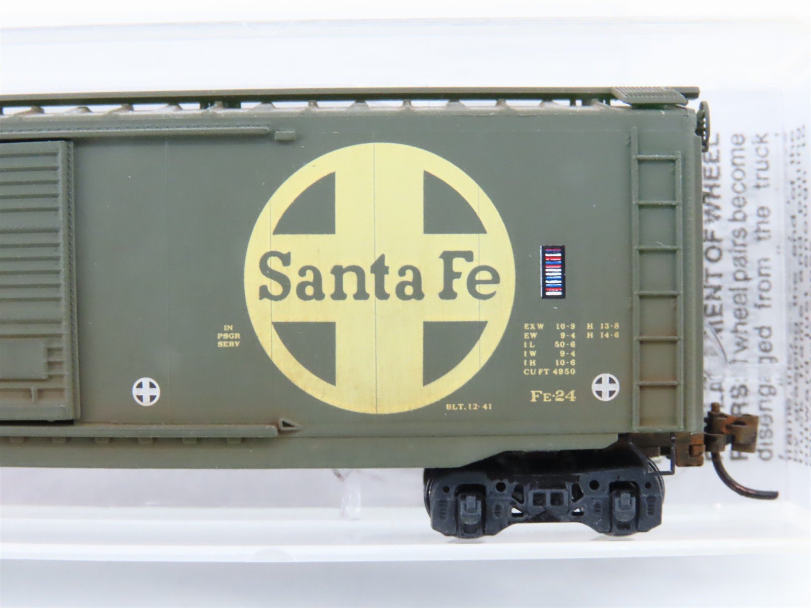 N Scale Micro-Trains MTL 34240 ATSF Santa Fe 50' Boxcar #4260 Weathered