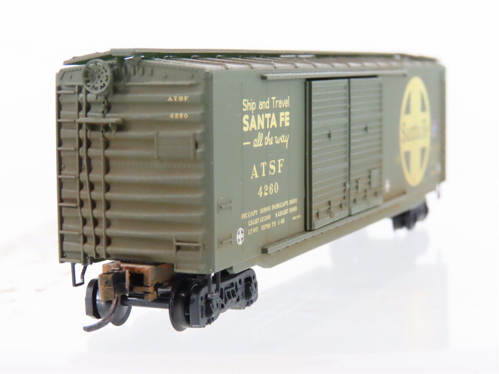N Scale Micro-Trains MTL 34240 ATSF Santa Fe 50' Boxcar #4260 Weathered