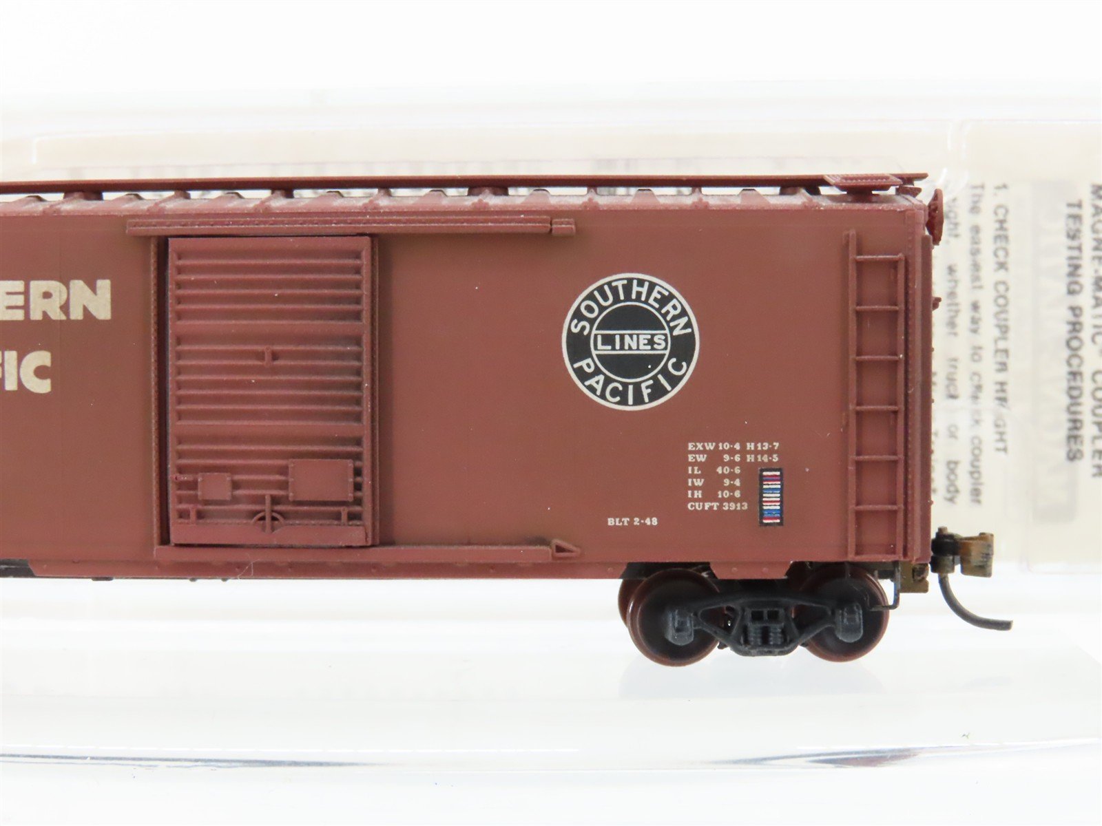 N Scale Micro-Trains MTL 20080 SP Southern Pacific 40' Boxcar #105047 Weathered