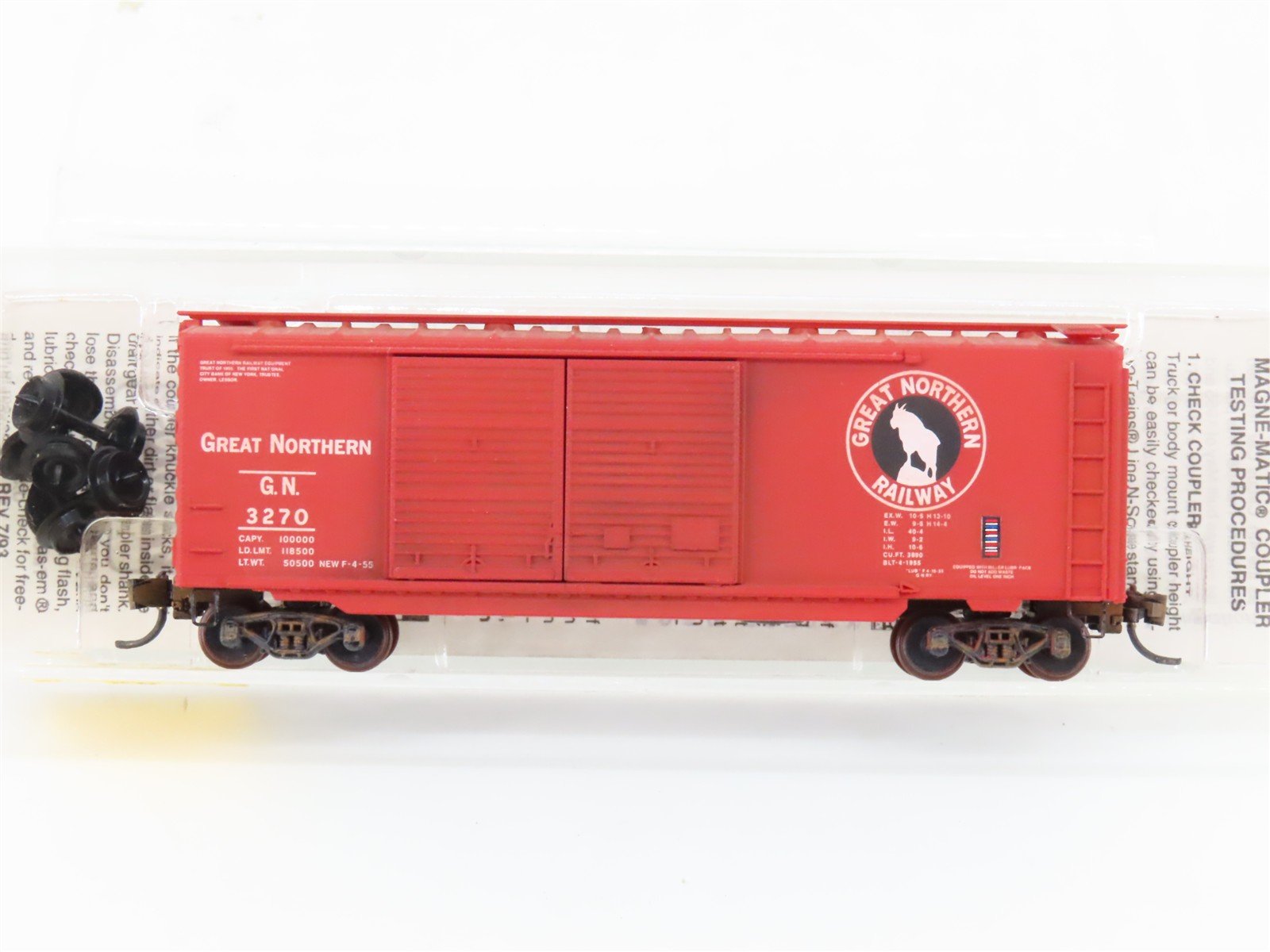 N Scale Micro-Trains MTL 23200 GN Great Northern 40' Boxcar #3270 Weathered