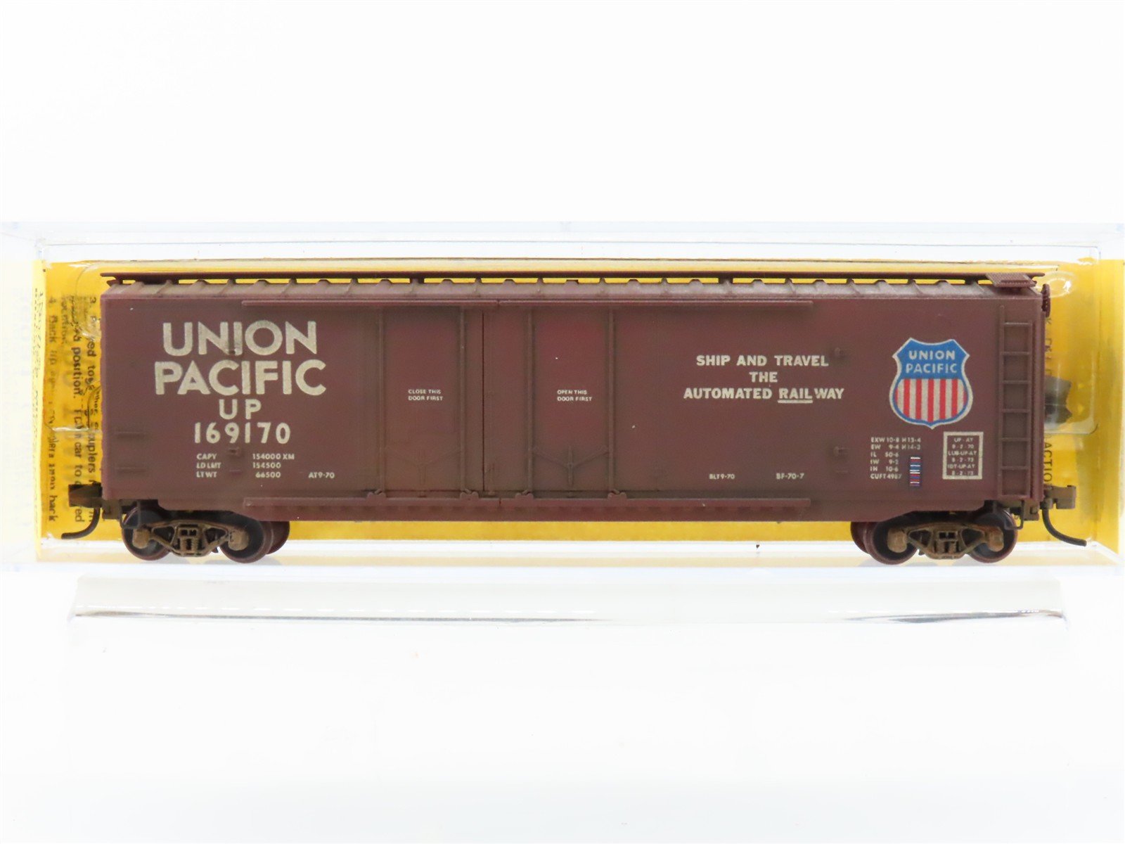 N Micro-Trains/Kadee 36031 UP Union Pacific 50' Boxcar #169170 Weathered