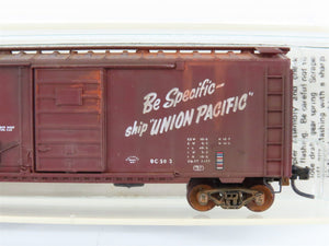 N Scale Micro-Trains 22030 UP Union Pacific 40' Boxcar #110023 Weathered