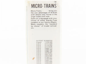 N Scale Micro-Trains 22030 UP Union Pacific 40' Boxcar #110023 Weathered