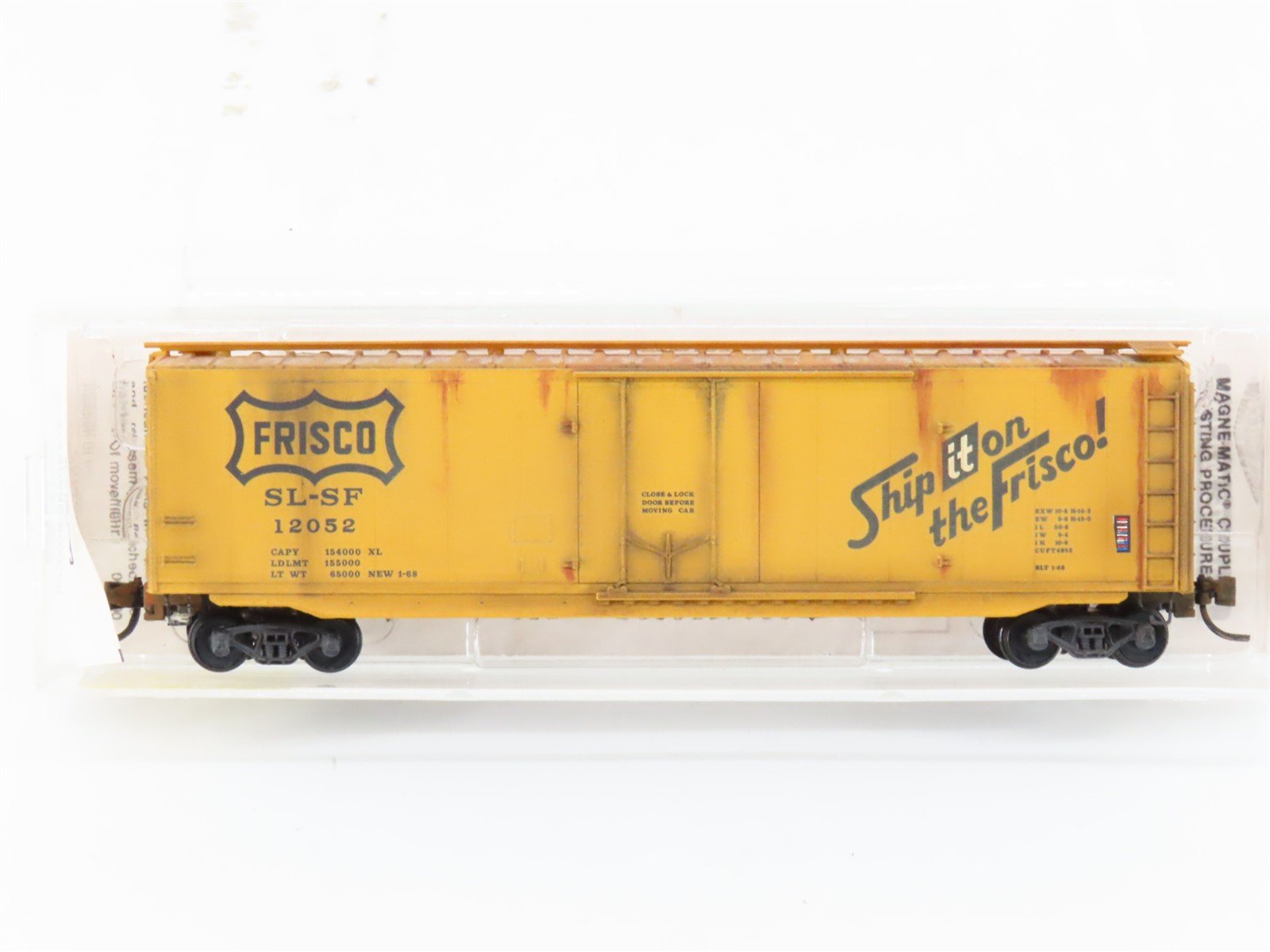 N Scale Micro-Trains MTL 32060 SLSF Frisco 50' Boxcar #12052 Weathered