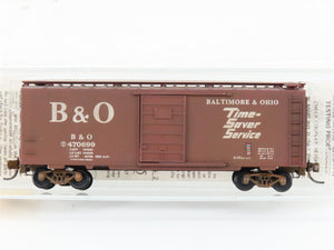 N Micro-Trains/Kadee 20312 B&O Baltimore & Ohio 40' Boxcar #470699 Weathered