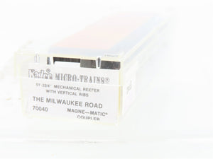 N Scale Micro-Trains/Kadee 70040 MILW Milwaukee Road 51' Reefer #9778 Weathered