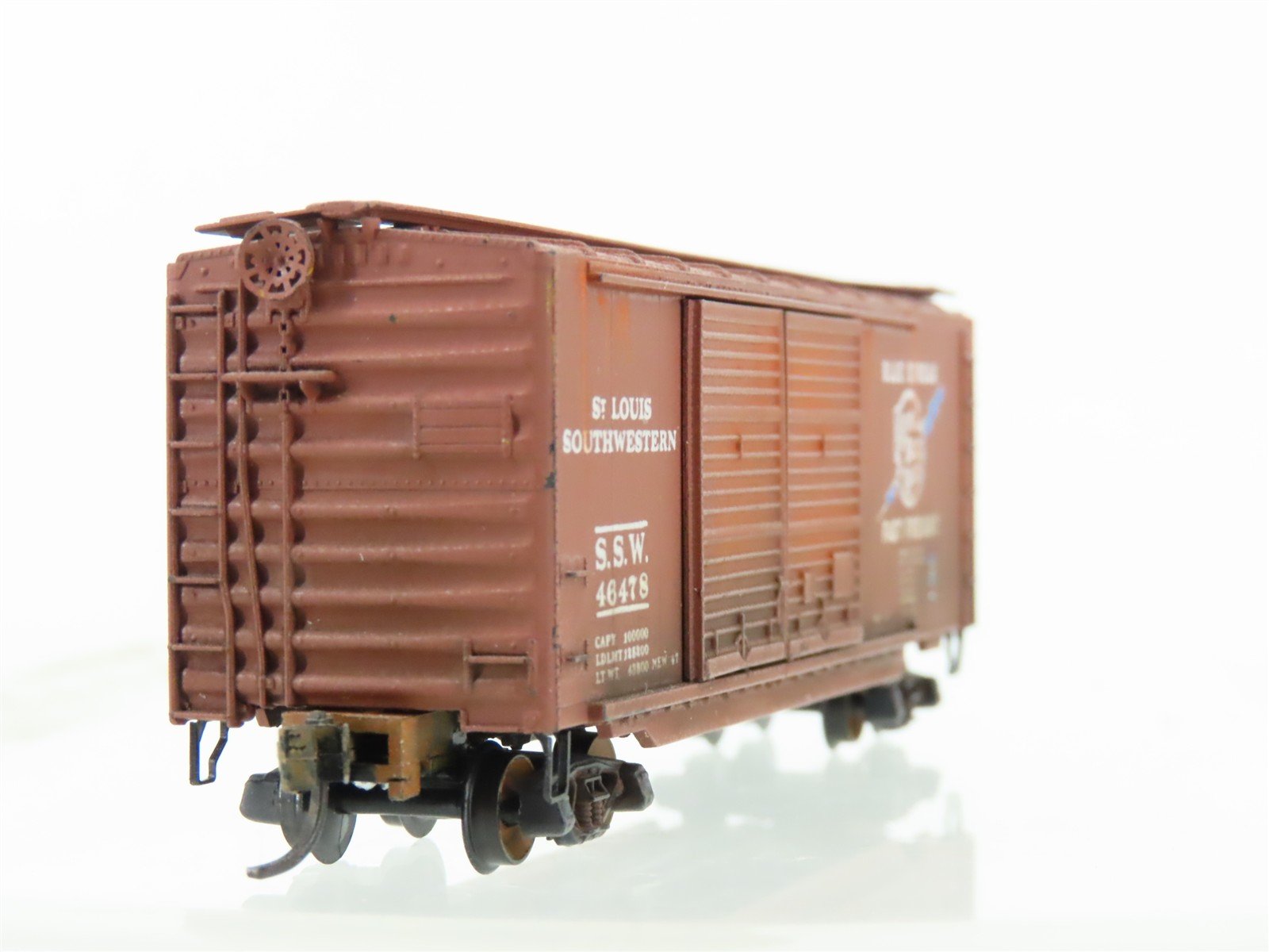 N Scale Micro-Trains MTL 23030 SSW Cotton Belt 40' Boxcar #46478 Weathered