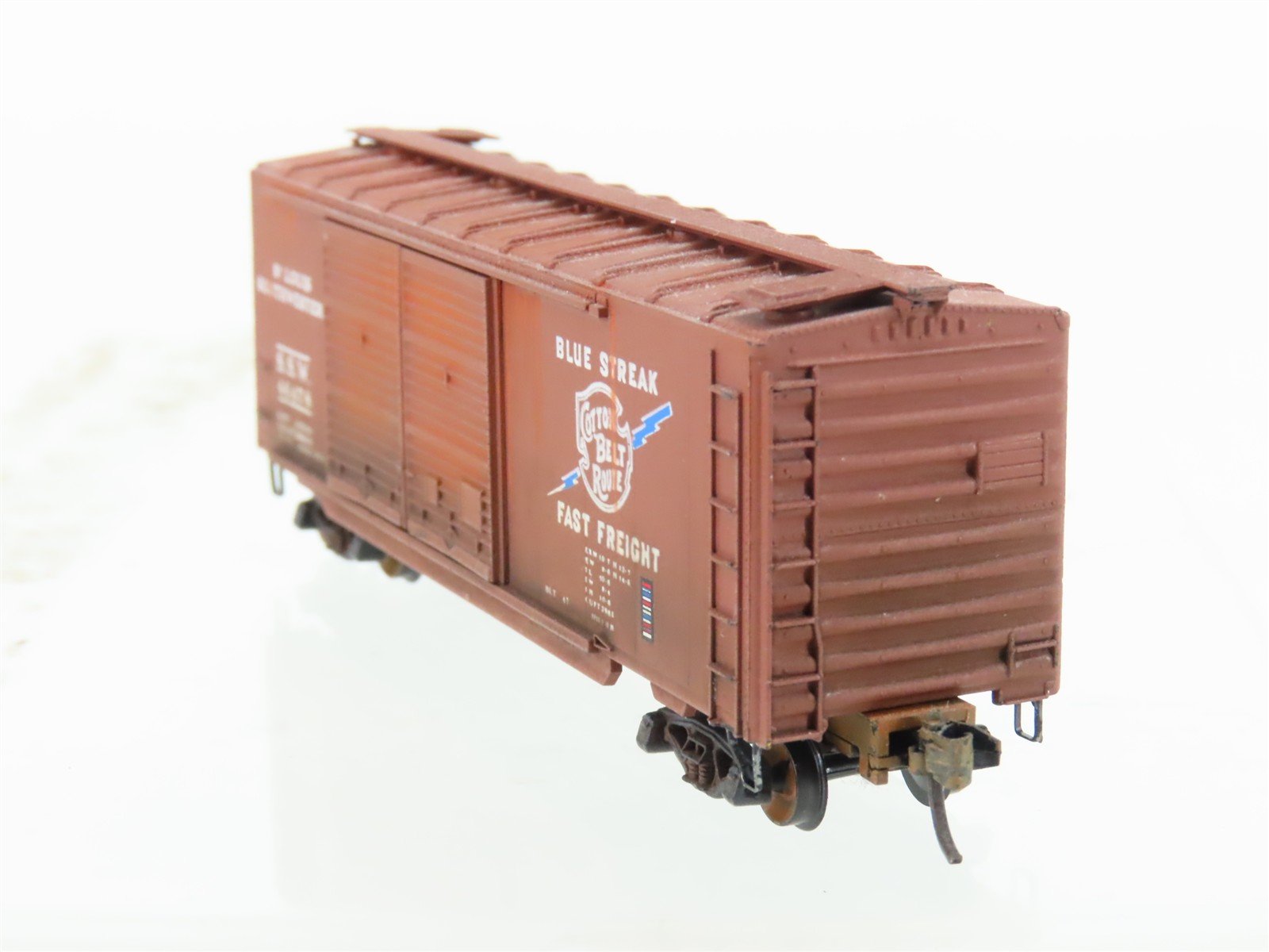 N Scale Micro-Trains MTL 23030 SSW Cotton Belt 40' Boxcar #46478 Weathered