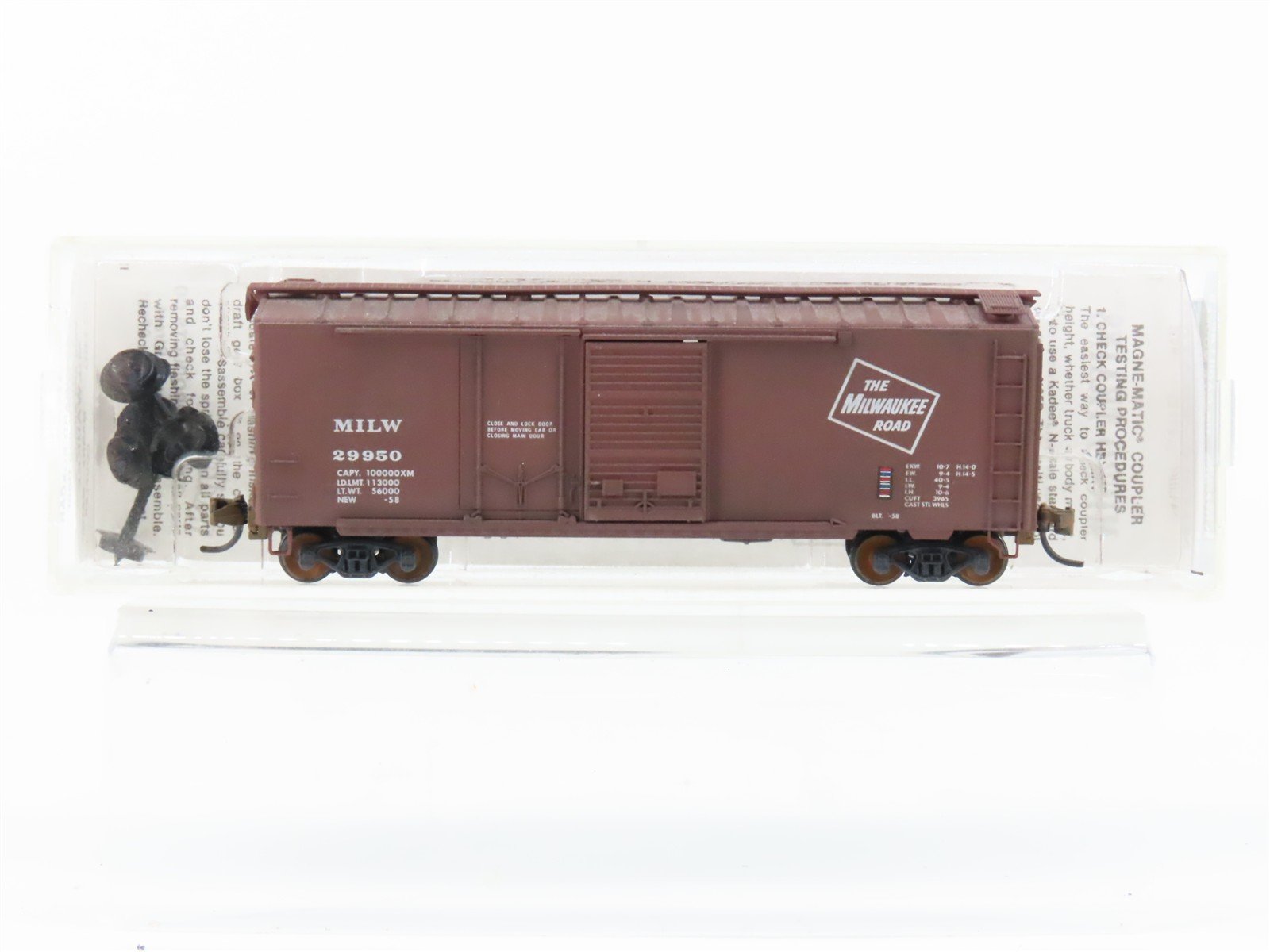 N Micro-Trains/Kadee 22180 MILW Milwaukee Road 40' Boxcar #29950 Weathered