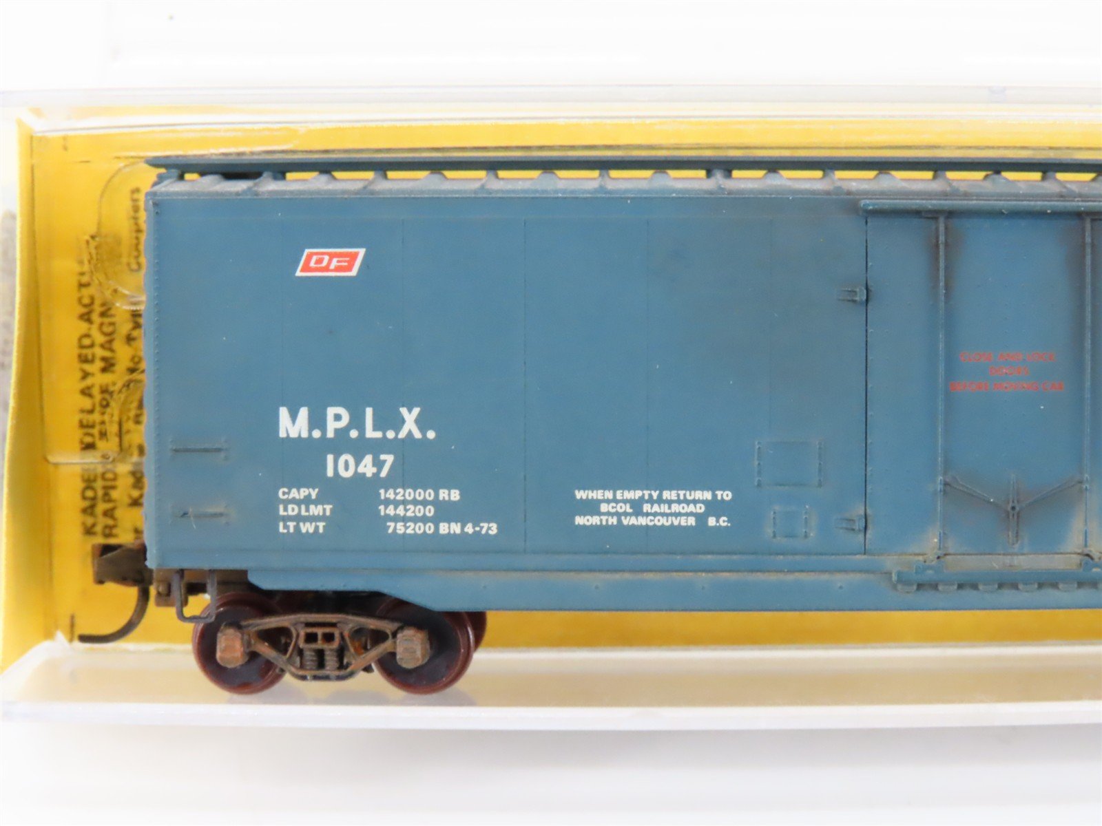 N Scale Micro-Trains/Kadee 32031 MPLX Mountain Pine 50' Boxcar #1047 Weathered