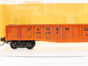 N Scale Micro-Trains/Kadee 46041 DRGW Rio Grande 50' Gondola #56107 Weathered