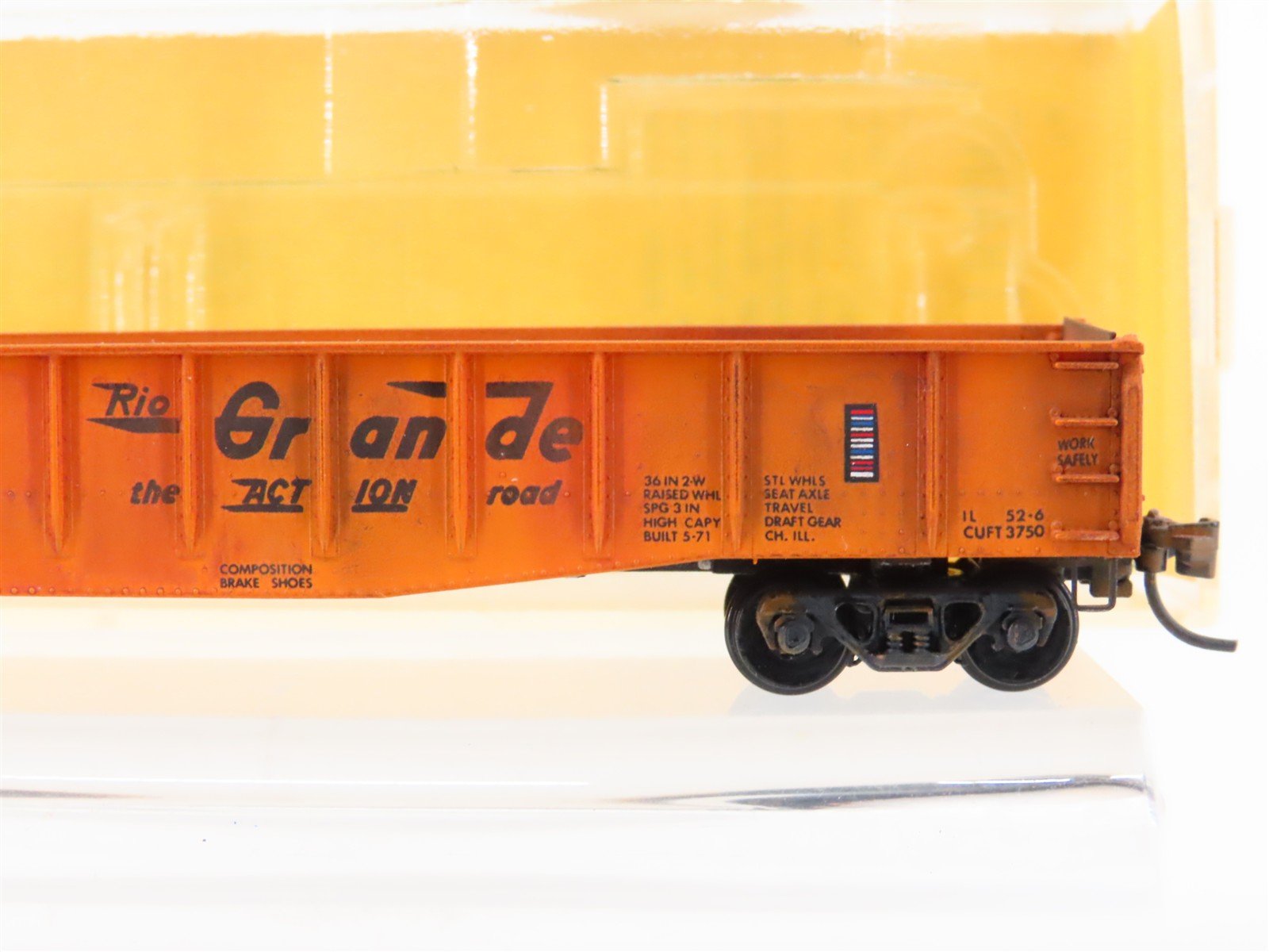 N Scale Micro-Trains/Kadee 46041 DRGW Rio Grande 50' Gondola #56107 Weathered