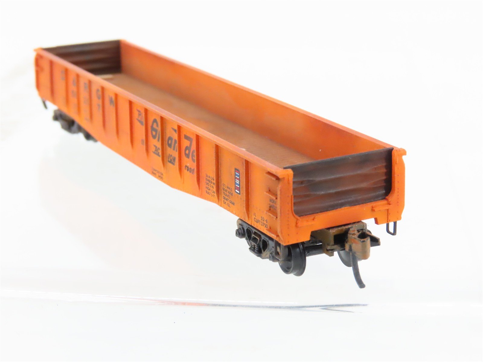 N Scale Micro-Trains/Kadee 46041 DRGW Rio Grande 50' Gondola #56107 Weathered