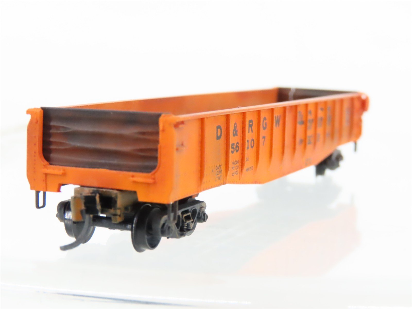 N Scale Micro-Trains/Kadee 46041 DRGW Rio Grande 50' Gondola #56107 Weathered