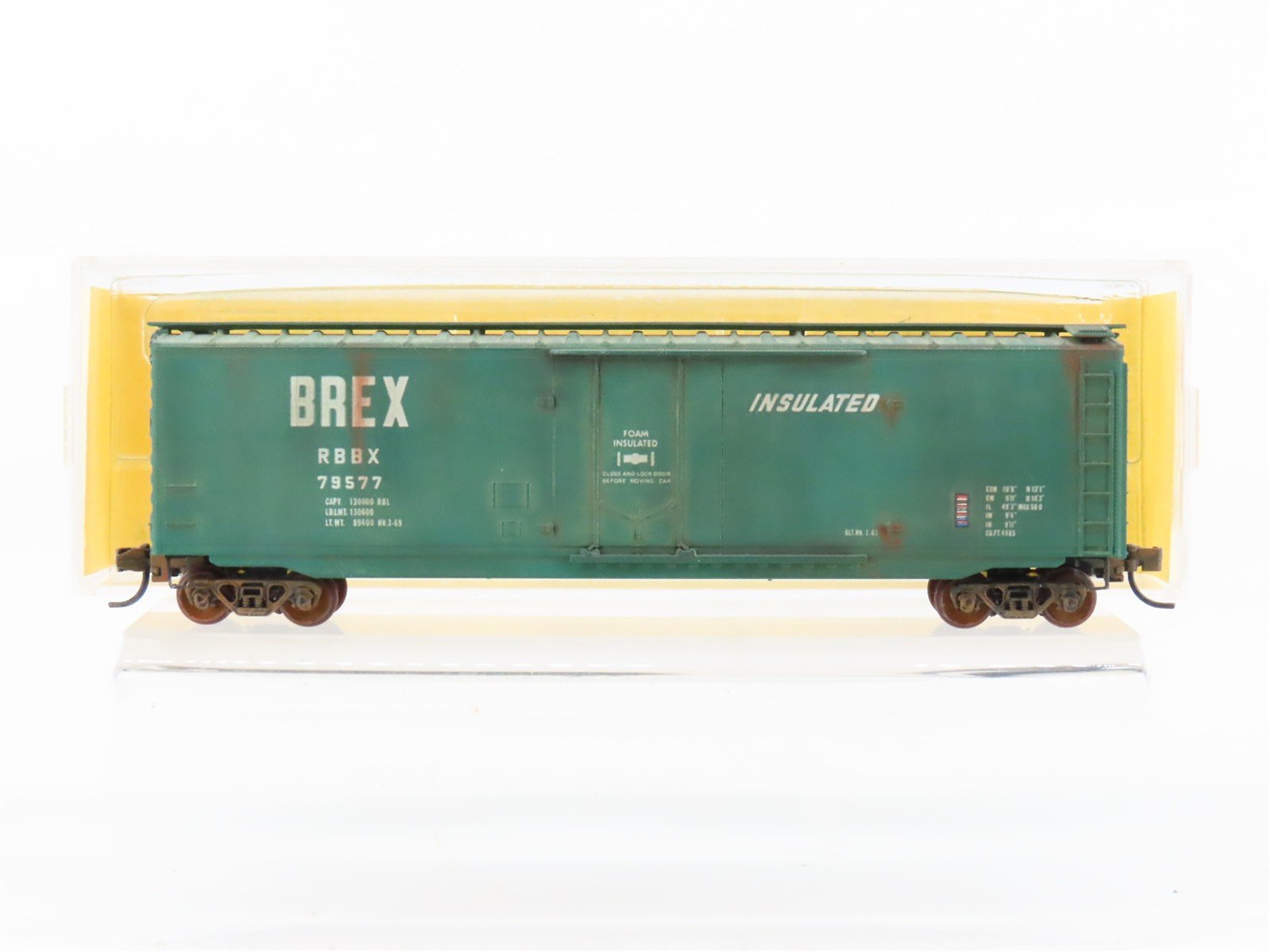N Micro-Trains/Kadee 32507-1 BREX /RBBX Leasing 50' Boxcar #79577 Weathered