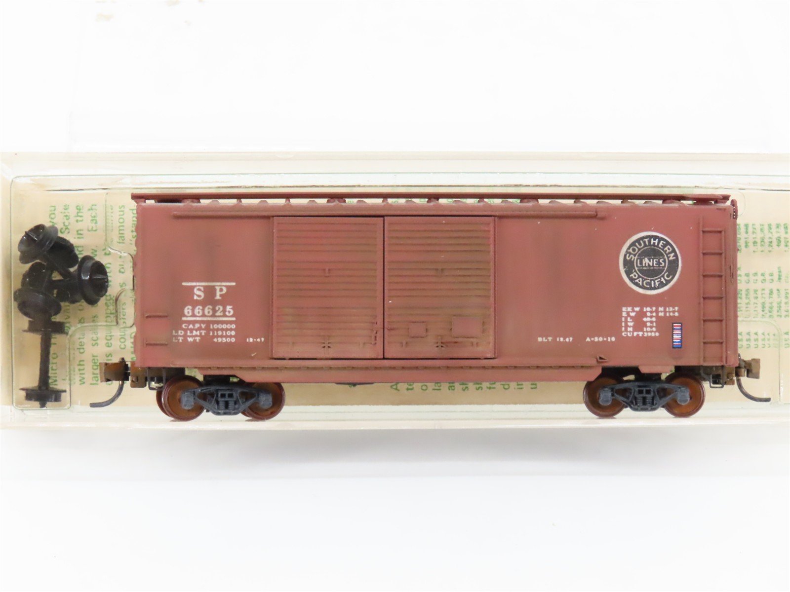 N Micro-Trains/Kadee "Blue Label" 23095 SP Railway 40' Boxcar #66625 Weathered