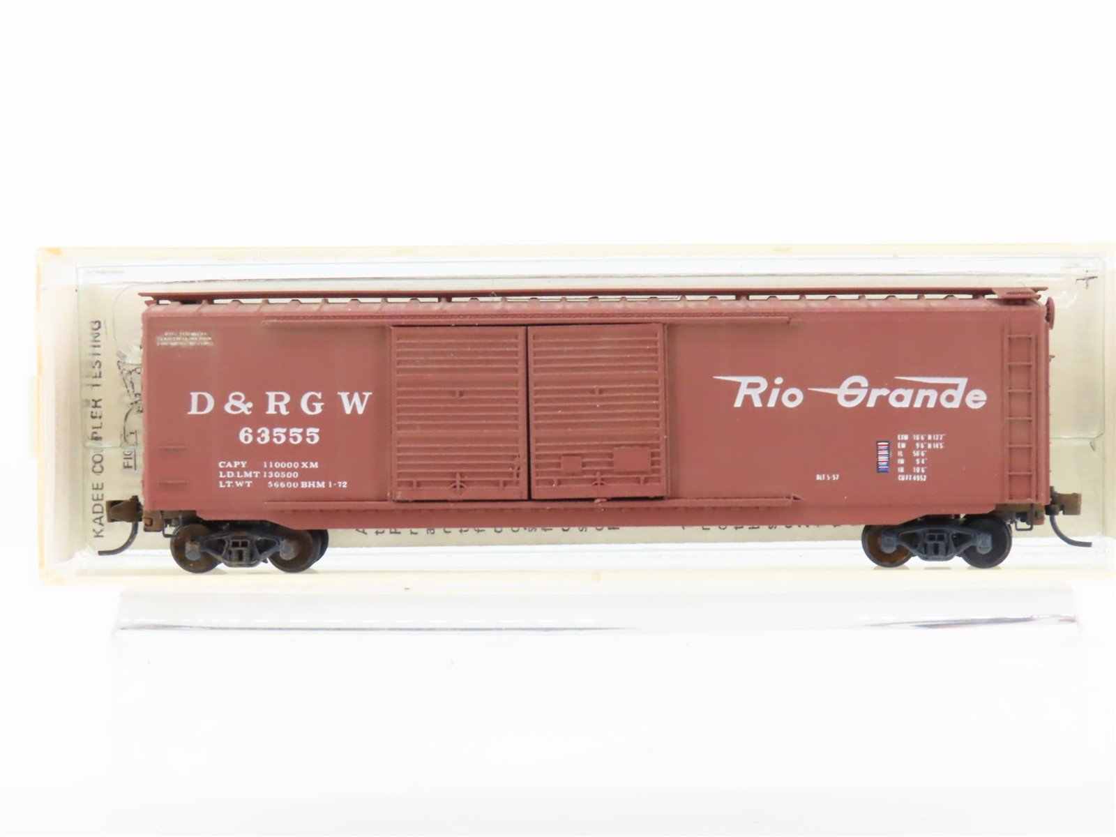 N Scale Micro-Trains 34105 DRGW Rio Grande 50' Boxcar #66625 Weathered
