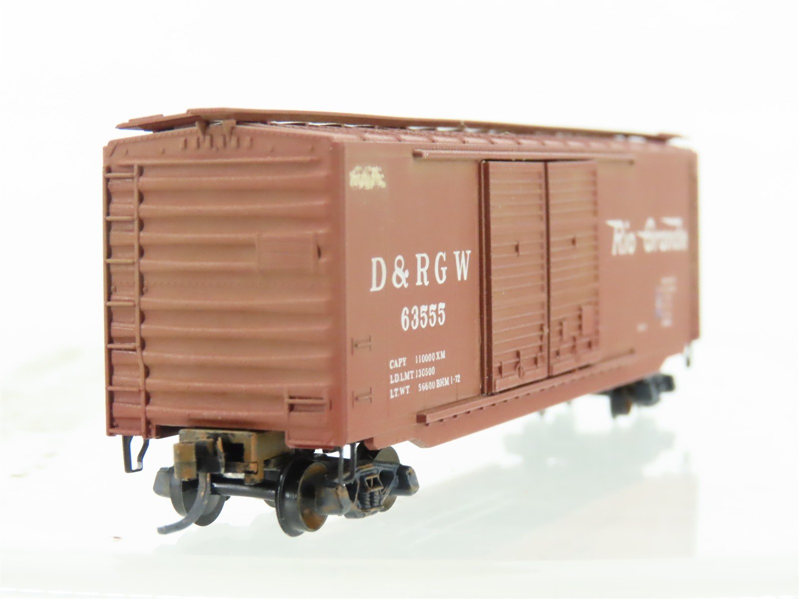 N Scale Micro-Trains 34105 DRGW Rio Grande 50' Boxcar #66625 Weathered