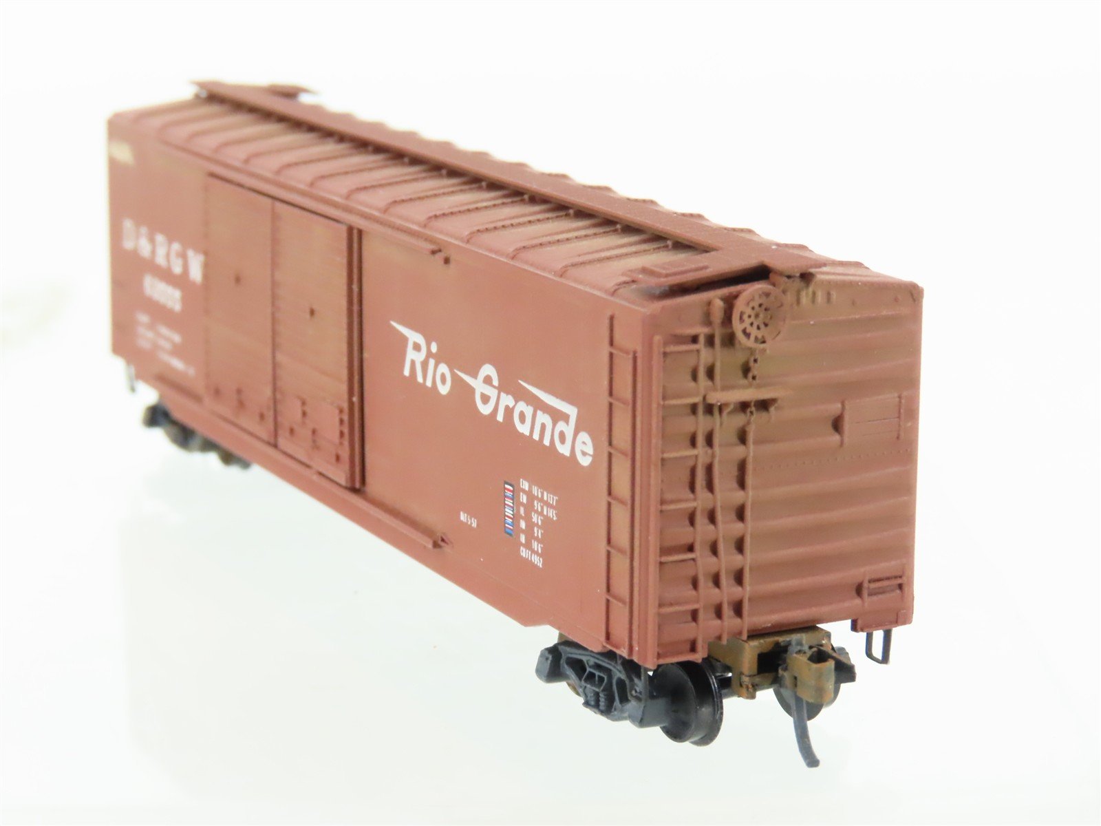 N Scale Micro-Trains 34105 DRGW Rio Grande 50' Boxcar #66625 Weathered