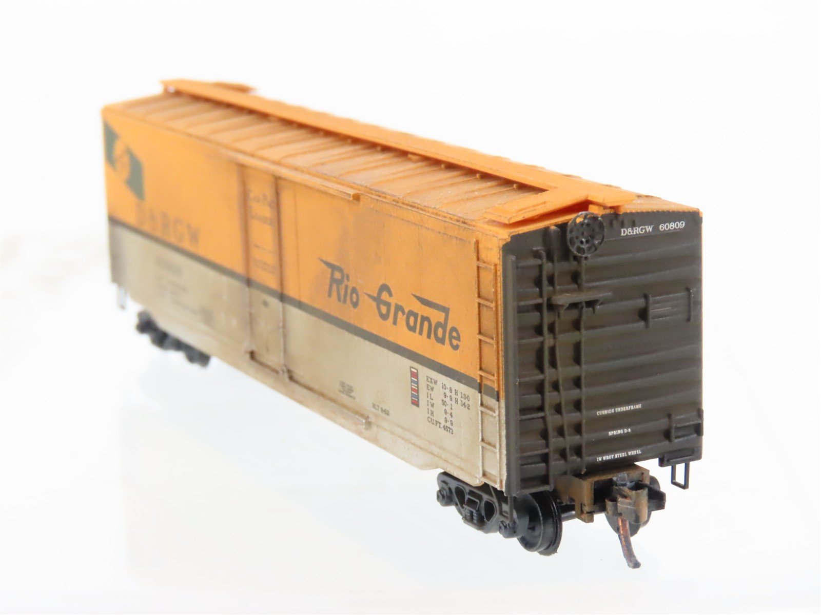N Scale Micro-Trains MTL 03200222 DRGW Rio Grande 50' Boxcar #60809 Weathered