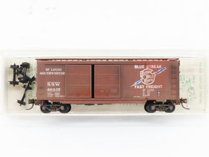 N Micro-Trains/Kadee SSW Cotton Belt 40' Boxcar #46435 Weathered