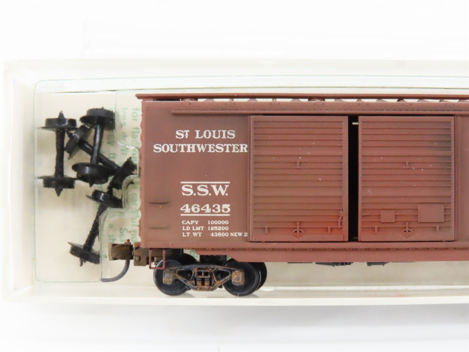 N Micro-Trains/Kadee SSW Cotton Belt 40' Boxcar #46435 Weathered