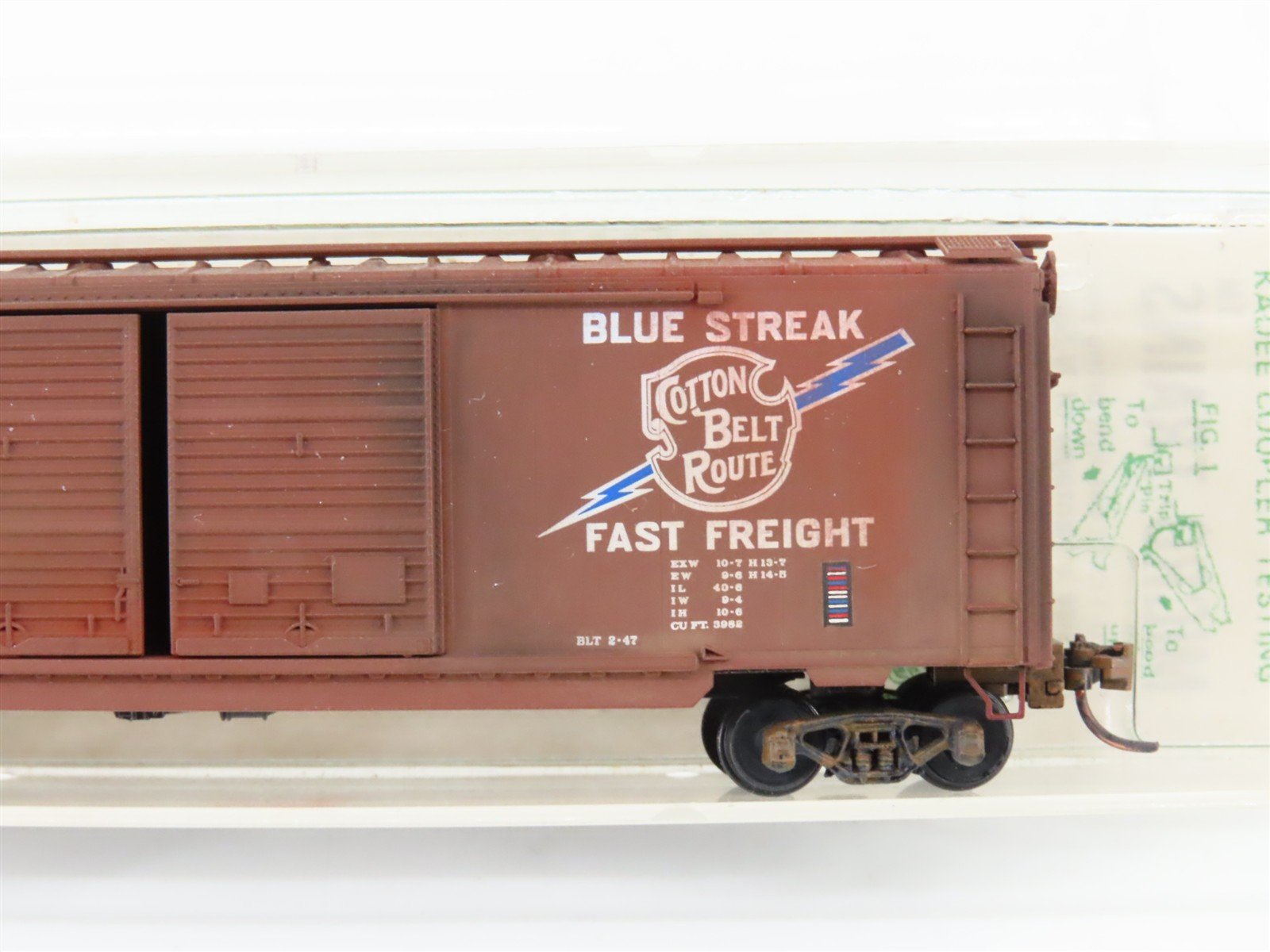 N Micro-Trains/Kadee SSW Cotton Belt 40' Boxcar #46435 Weathered