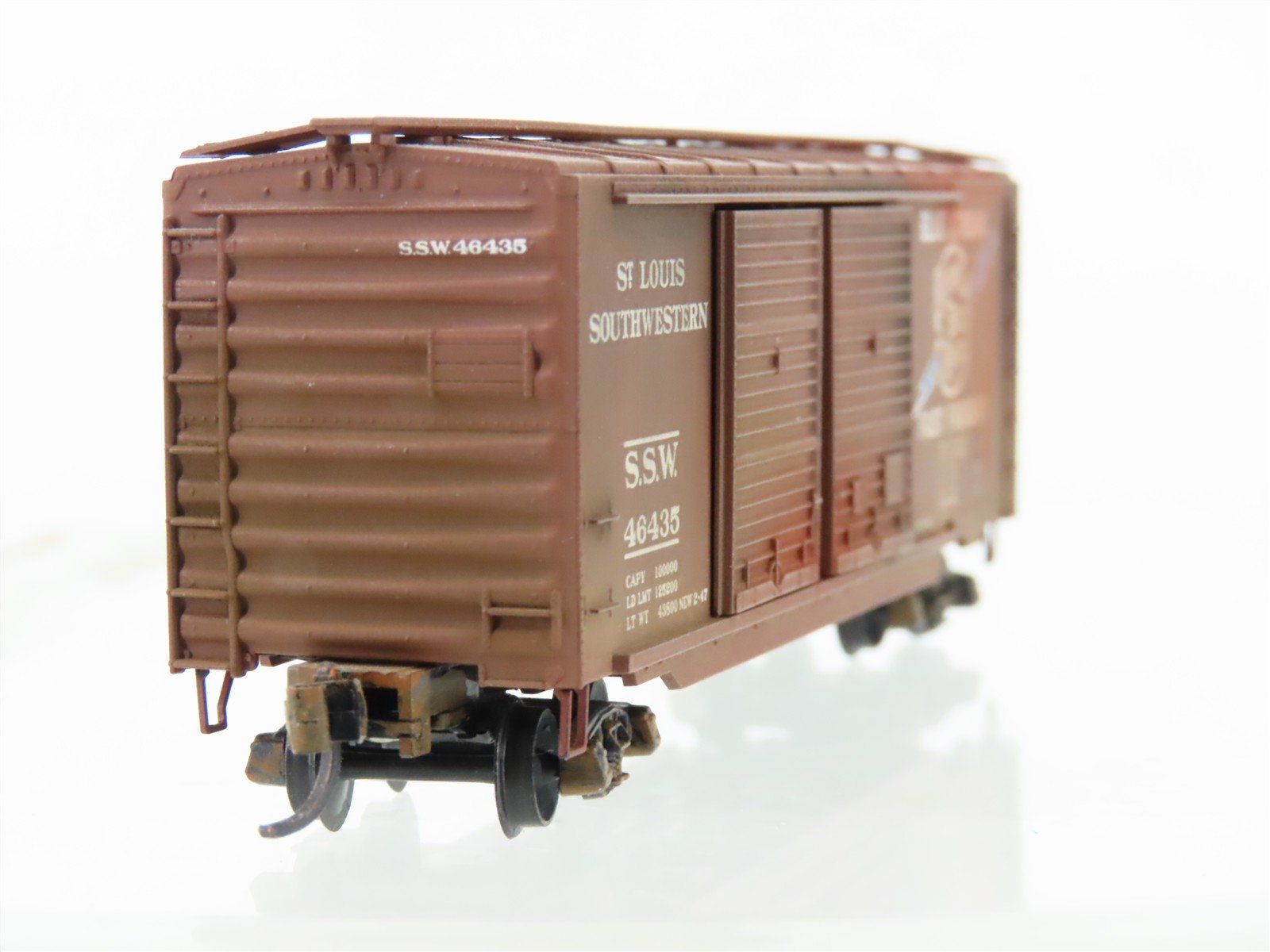 N Micro-Trains/Kadee SSW Cotton Belt 40' Boxcar #46435 Weathered