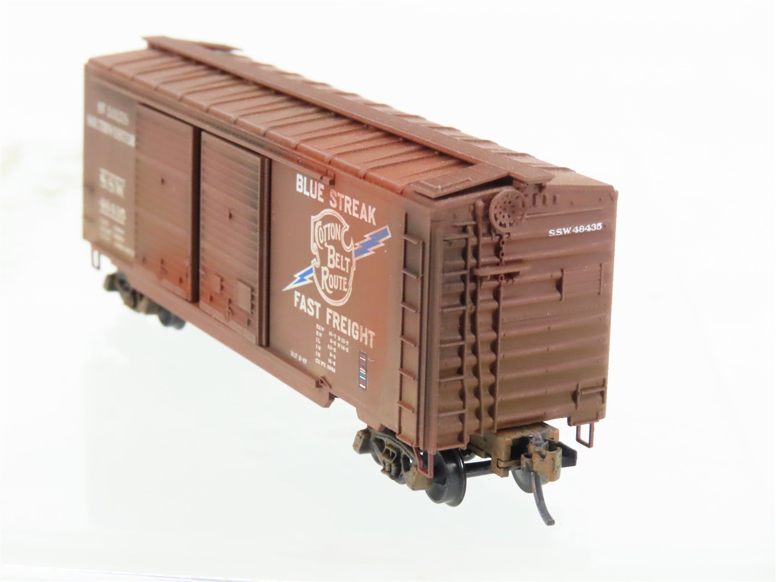 N Micro-Trains/Kadee SSW Cotton Belt 40' Boxcar #46435 Weathered