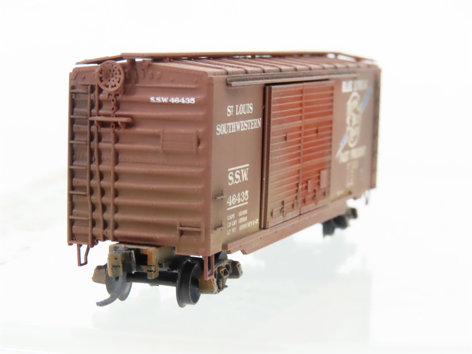 N Micro-Trains/Kadee SSW Cotton Belt 40' Boxcar #46435 Weathered