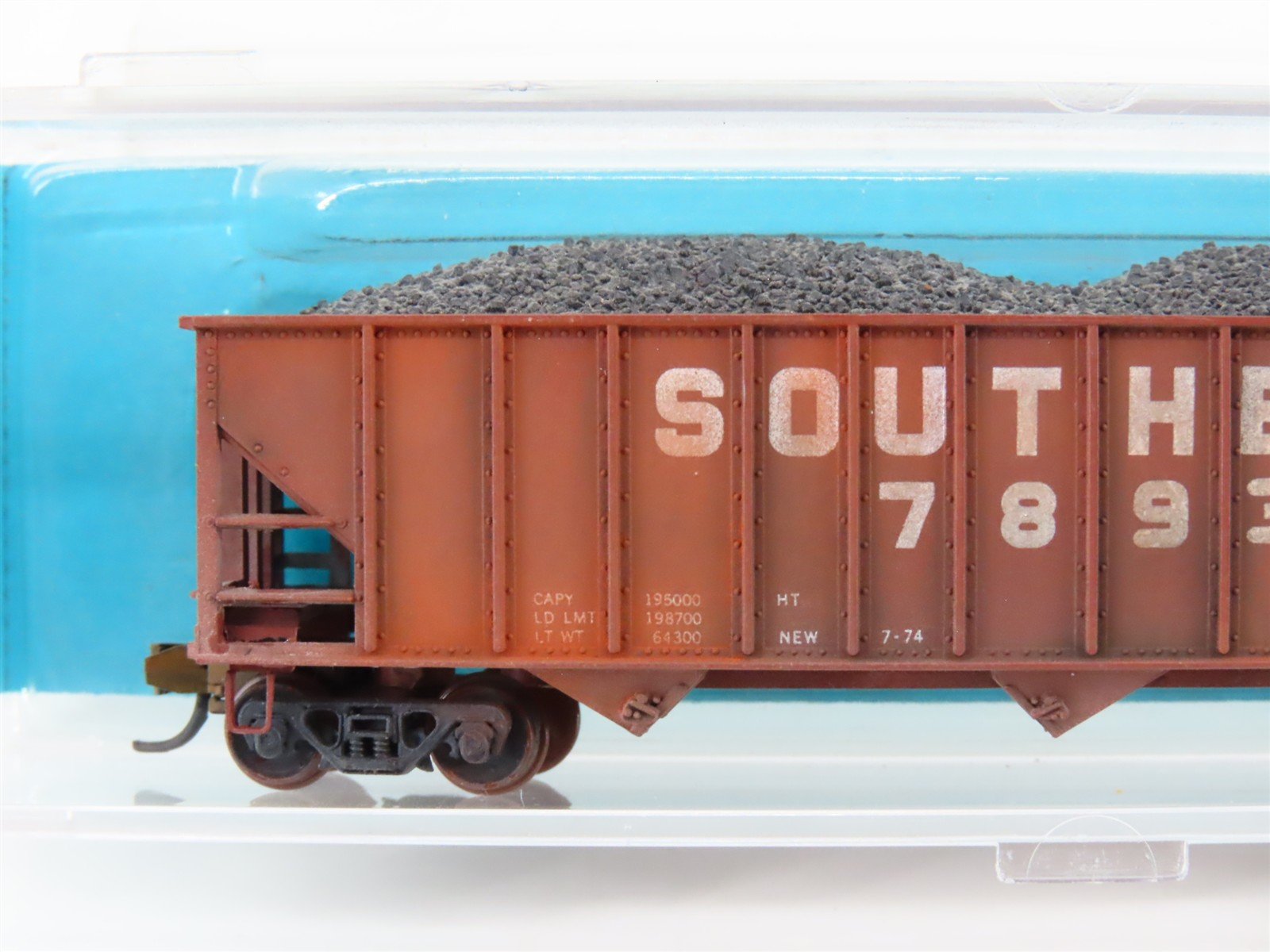 N Scale Atlas 3272 Southern 3-Bay Open Hopper #78932 wLoad Weathered