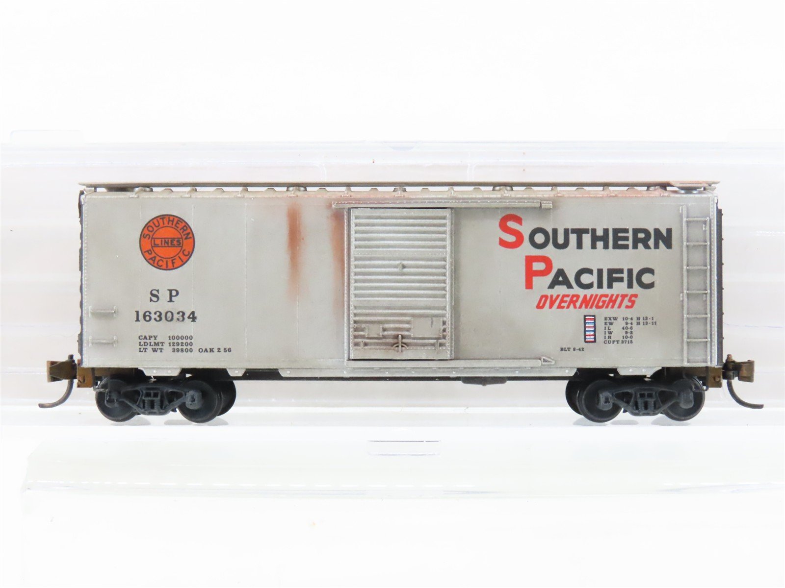 N Scale Atlas 3442 SP Southern Pacific 40' Boxcar #16034 Weathered