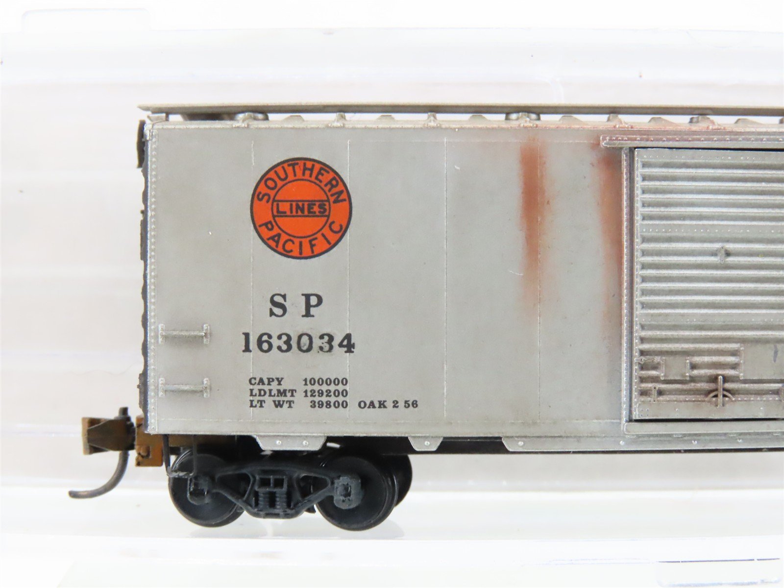 N Scale Atlas 3442 SP Southern Pacific 40' Boxcar #16034 Weathered