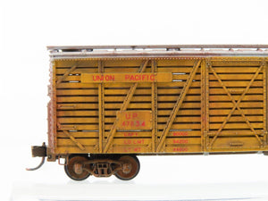 N Scale Con-Cor UP Union Pacific 40' Stock Car #47834 Weathered